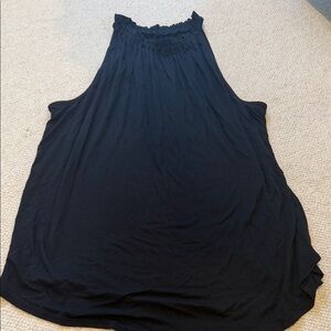 LOFT black Ruffled Top